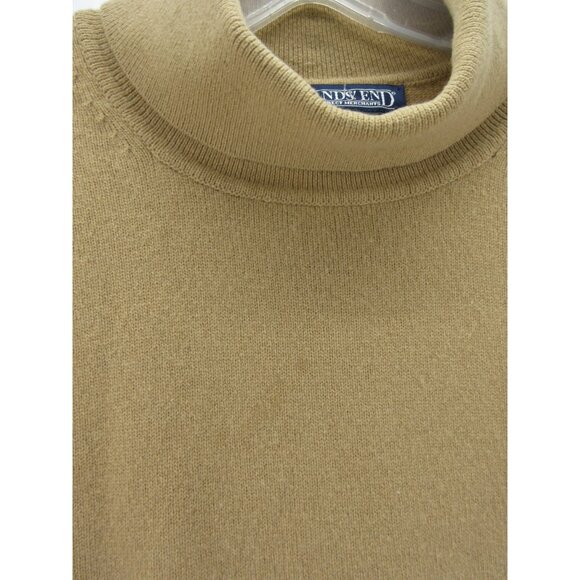 VINTAGE Lands End Sweater Large Cashmere Turtleneck Pullover Classic * - Picture 4 of 11